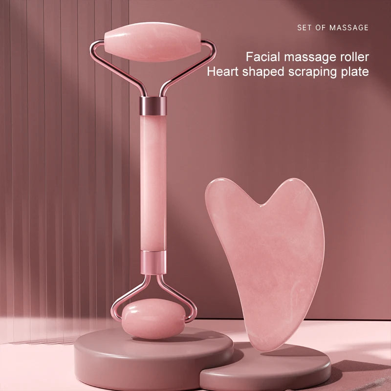 Facial Roller & Gua Sha Set | Resin Massage & Sculpting Tools